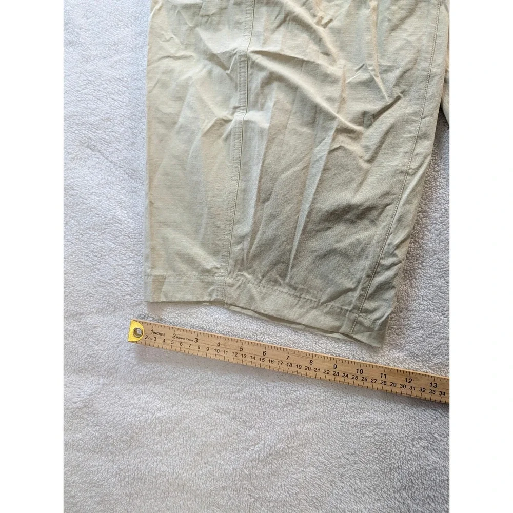 An Action A Day Tapered Utility Cargo Pants Off White Ripstop Cropped L Gorpcore